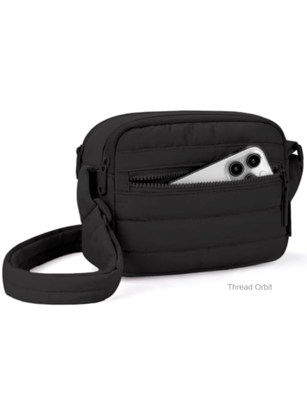 Puffy Mini Crossbody Bag with RFID Blocking, Nylon Travel Purse